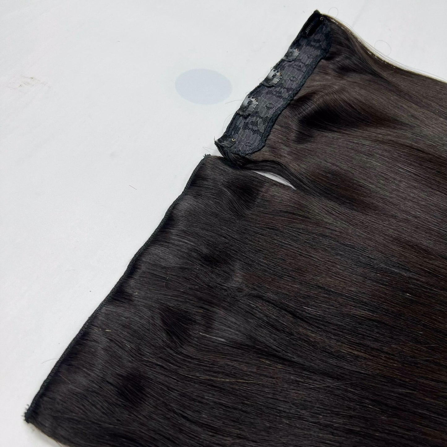 Clip In, black, 30 cm - 75 cm 12"-30"), smooth (straight)