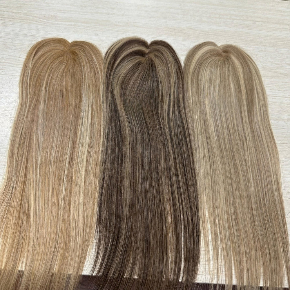 Topper - Echthaar - Mono Top - braun