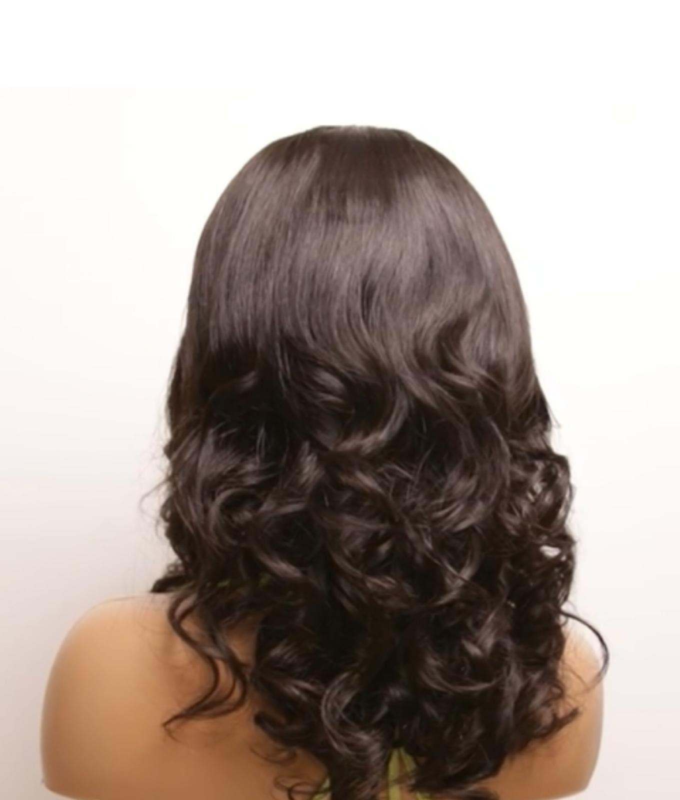 Allegra, 45 cm (18"), wavy, black