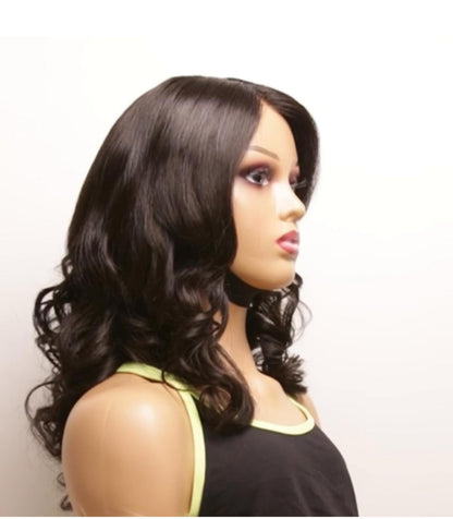 Allegra, 45 cm (18"), wavy, black