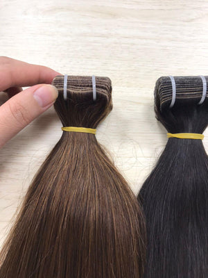 INVISIBLE tape in brown 35 - 65 cm (12" - 26"), smooth (straight)