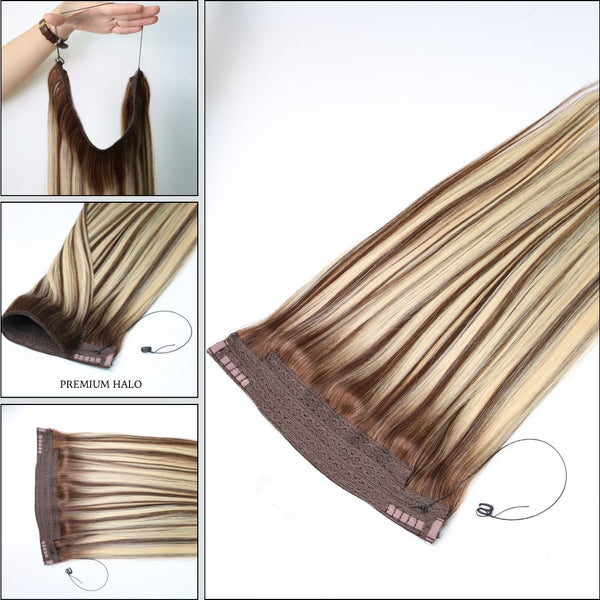 Halo, piano / balayage, 40 cm - 65 cm (16"-26"), straight