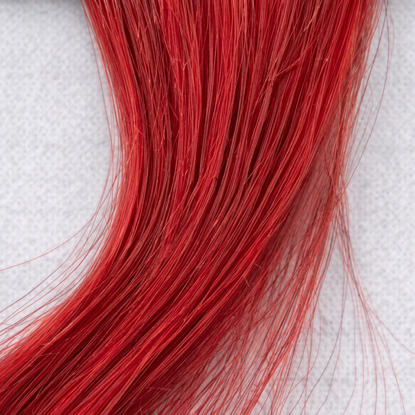 Keratin (bonding), red, 30 cm - 75 cm (12"-30"), smooth (straight)